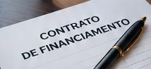 Contrato de financiamento e caneta